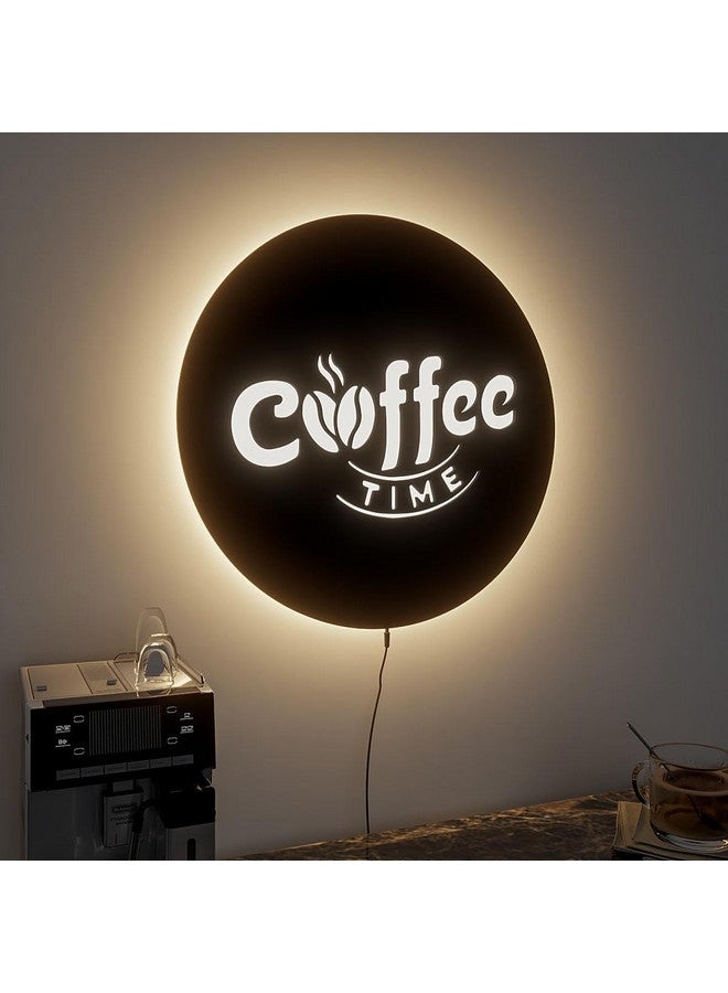 woodhang علامة حائط مضيئة LED مزخرفة لوقت القهوة من WOODHANG لتزيين المقهى الحديث|ضوء محيطي دافئ|فن حائط بار القهوة - Image 3