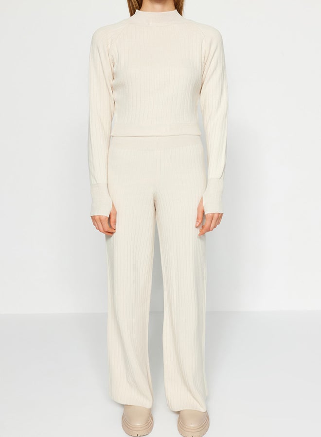 trendyol Stone Crop Finger Detailed Knitwear Bottom-Top Set - Image 4