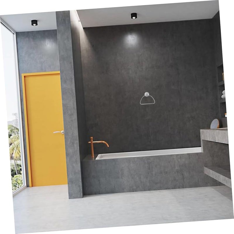 Stainless Steel Towel Ring 18x18x6cm Semi Circle Towel Hook Easy Installation Modern Bathroom Decor - Image 4