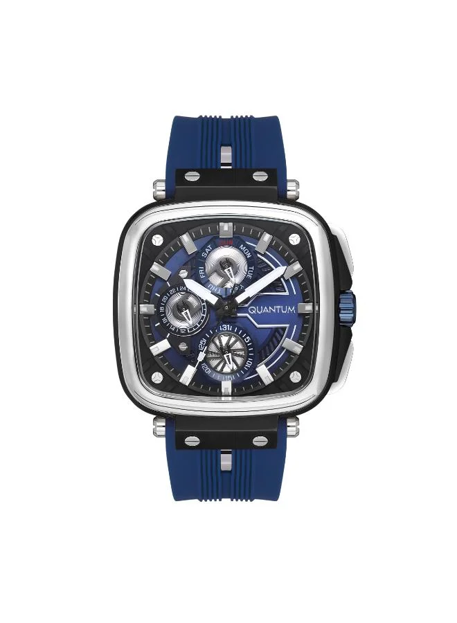 Quantum Men's Silicone Multifunction Watch PWG1014.059 - 44 mm