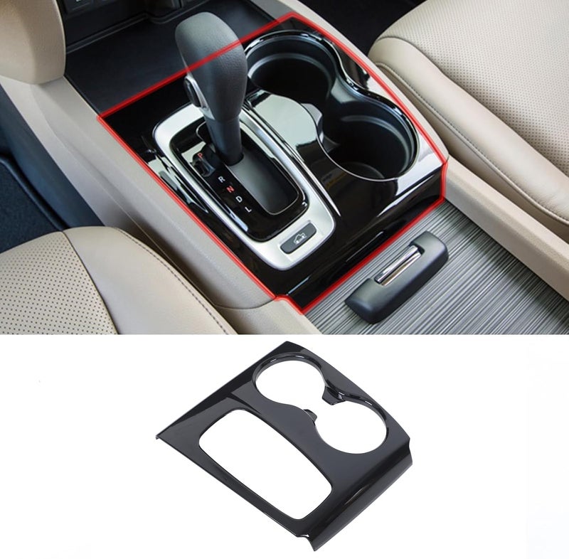 HIRUFAIT Gear Shift Panel Cover Trim for Hond Pilot 20162020 Hond Ridgeline 20172019 ABS Automotive Center Consoles Cup Holder Cover Protector Accessories Glossy Black