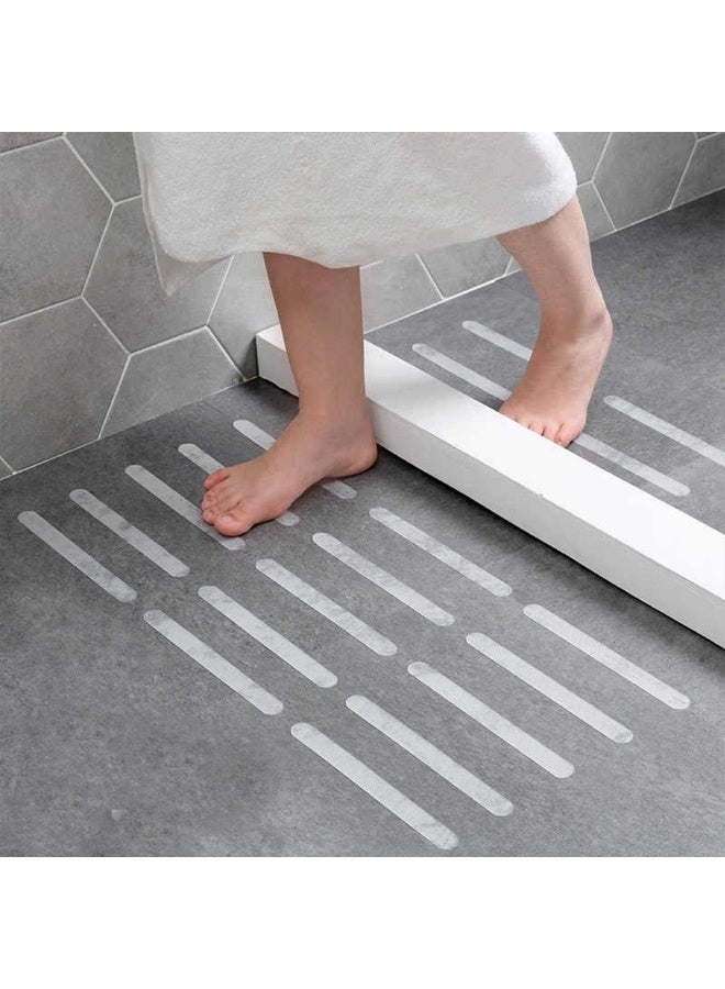 ملصقات حمام مانعة للانزلاق، 15 قطعة، شرائط أمان لدرجات الدش، ملصقات مانعة للانزلاق لحوض الاستحمام، شريط مانع للانزلاق للدش، حوض الاستحمام، والدرجات، شفاف - Image 3