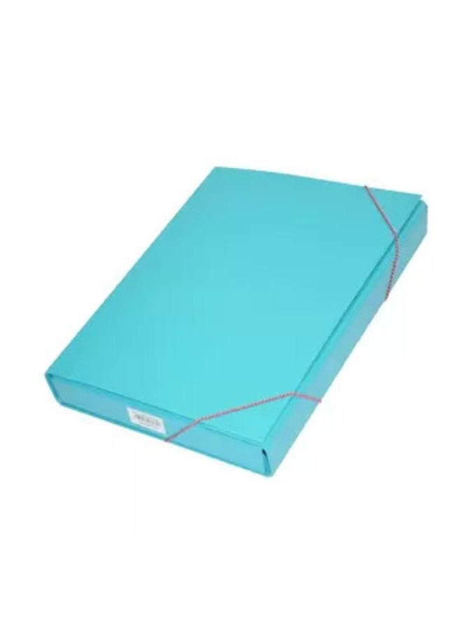 FIS PP Document Bag With Elastic Band, Light Blue Color, F/S (210 x 330 mm) Size