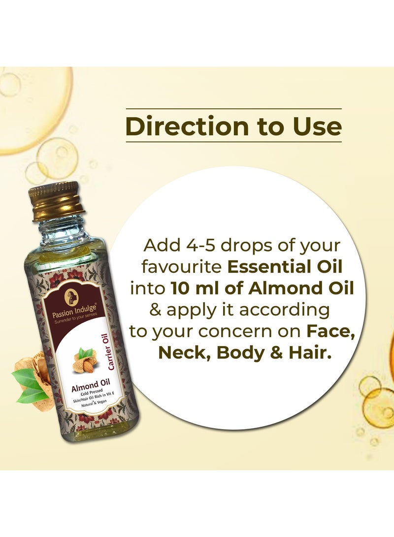 Passion Indulge Almond Oil for Dry Scalp & Dandruff | Cold-Pressed Badam Tail for Hair & Skin | Natural & Ayurvedic | 60ml - Image 5