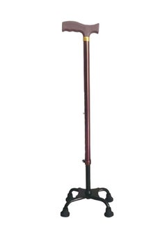 STARMED StarMed Copper Color 4 Leg Aluminium Walking Stick, Strong & comfortable base with 4 legs, Adjustable Height, walking assistance walker stick  - Image 1
