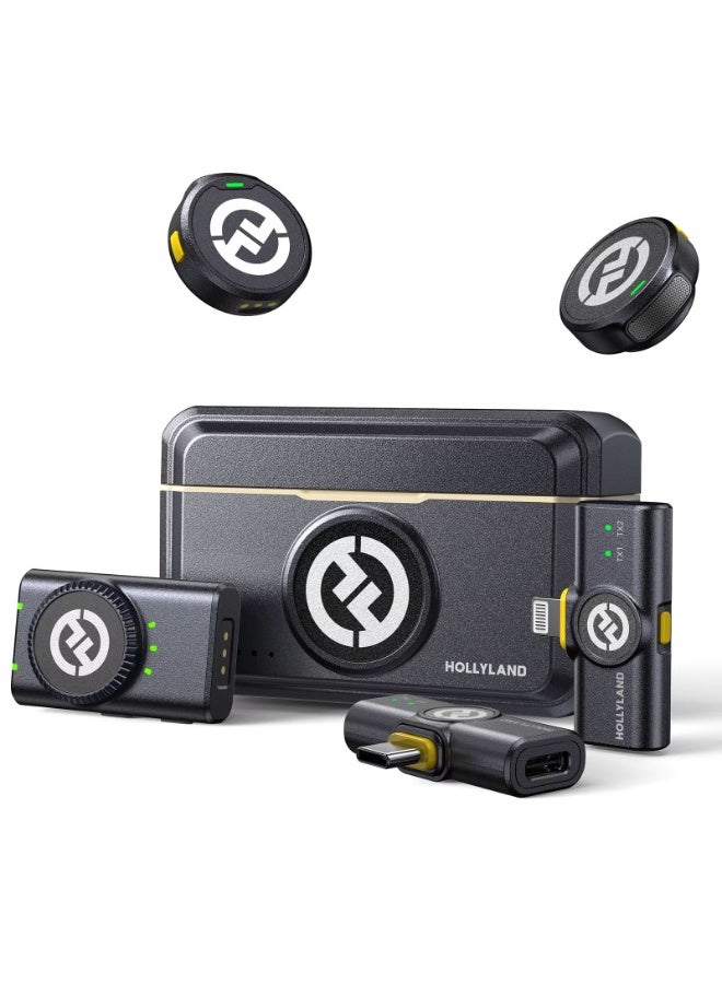 Hollyland Compact Wireless Microphone for iPhone, Android & Camera – Dual Channel Audio Recording, Portable Charging Case, Clear Sound for Content Creators, Podcasters & Journalists - Image 5