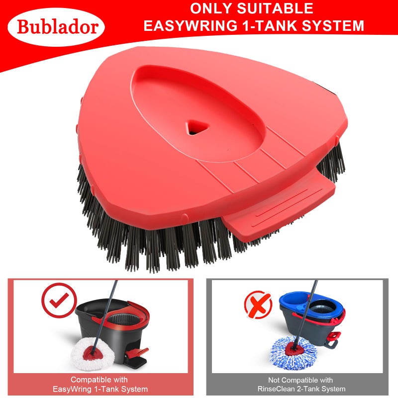 Bublador 2 Pack Scrubber Mop Replace Head Compatible with O Cedar EasyWring 1 Tank,Spin Replacements Heads,Scrub Brush Attachment for Bathroom,Kitchen and Various of Hard Floors - Image 2