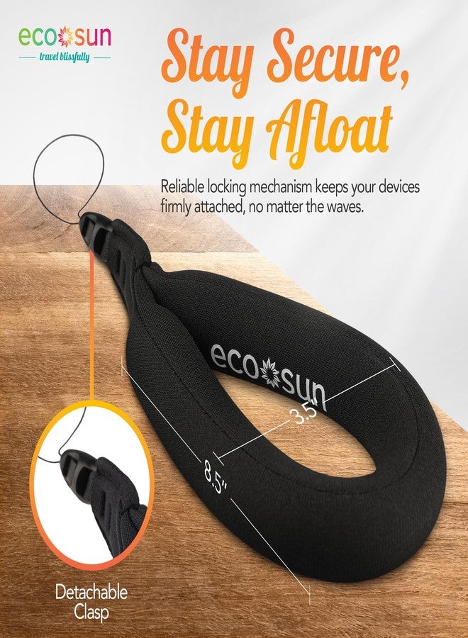 Eco Sun Floating Wrist Strap (2-pack) - Suitable For All Phones (incl. 16 Pro Max), GoPros, Cameras - Floats Up To 0.55 lbs (250g), Black, Standard - Image 3