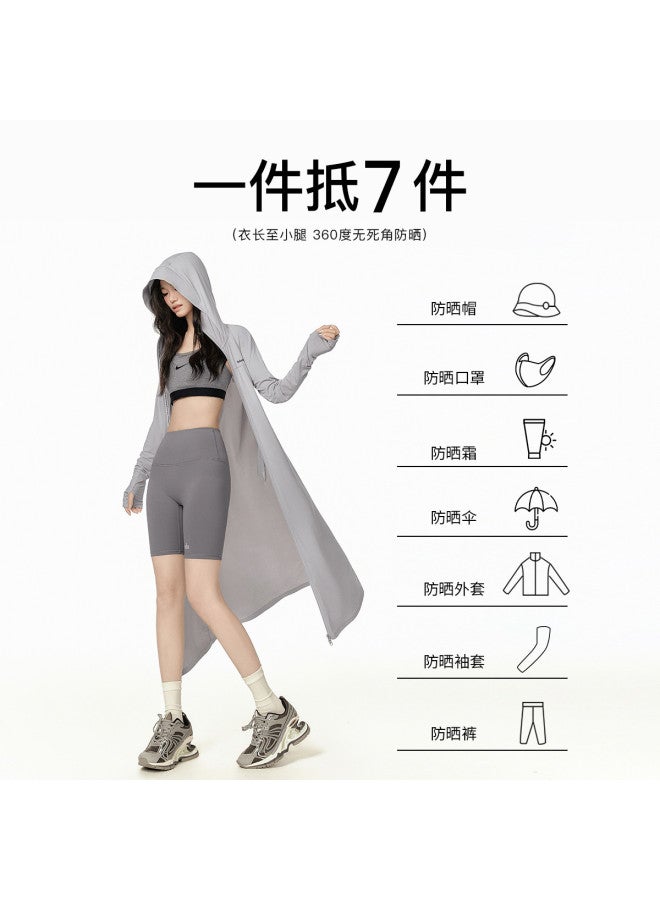 EPTISON women's Long Sun Protection Jacket - 2025 Summer New Lightweight Chiffon Hooded Sunscreen Coat - Image 3