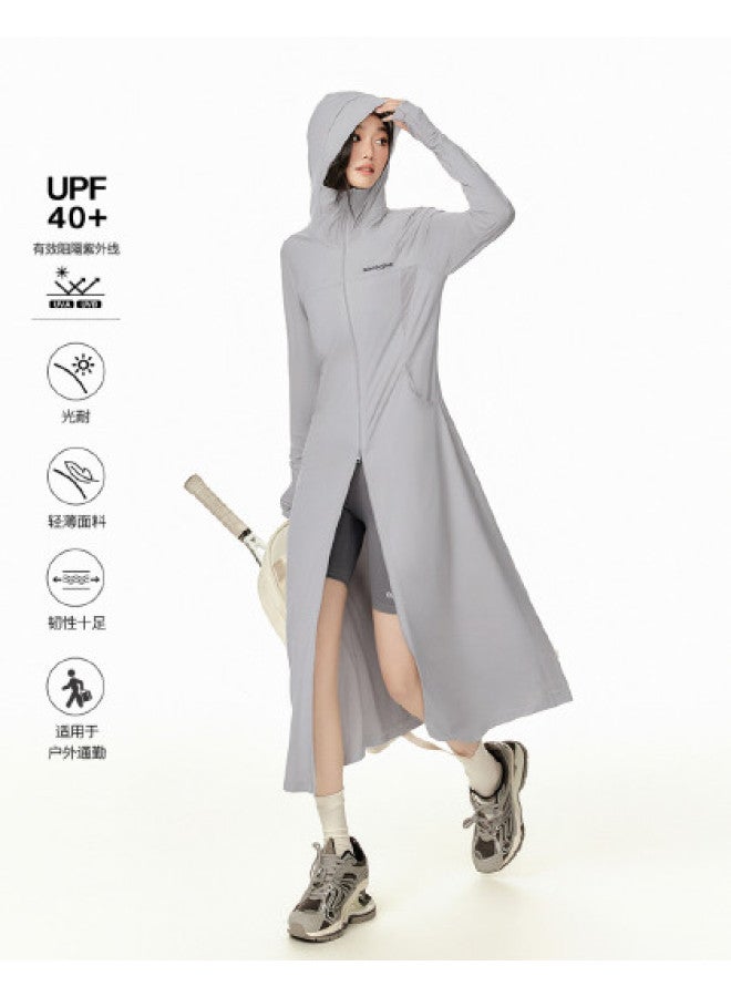 EPTISON women's Long Sun Protection Jacket - 2025 Summer New Lightweight Chiffon Hooded Sunscreen Coat - Image 1