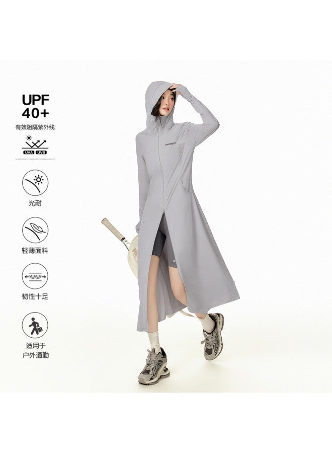 EPTISON women's Long Sun Protection Jacket - 2025 Summer New Lightweight Chiffon Hooded Sunscreen Coat - Image 2