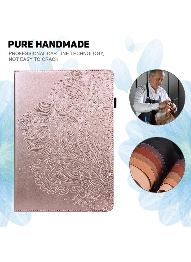 erorex - Case For Lenovo Tab M10 Plus Peacock Embossed Pattern TPU + PU Horizontal Flip Leather Case with Holder & Card Slots & Wallet & Sleep / Wake-up Function - Image 1