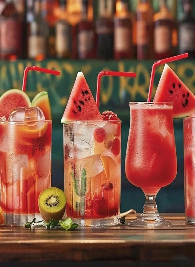 YAOSHENG Comfy Package [200 Count] Flexible Plastic Drinking Straws - Disposable Drinking Straws - 9.44" High - Assorted Colors (200, Colored straw) - Image 3