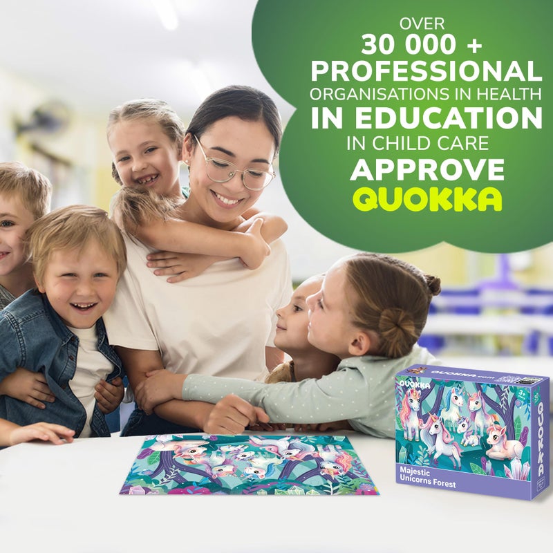 QUOKKA 30 Pieces Solo Assortment Puzzles for Kids Ages 3-6 | Toy for Fun Activity Unicorn for 3-6 Year Old | Jigsaw Unicorn Game Gift for Boy and Girl - Image 2