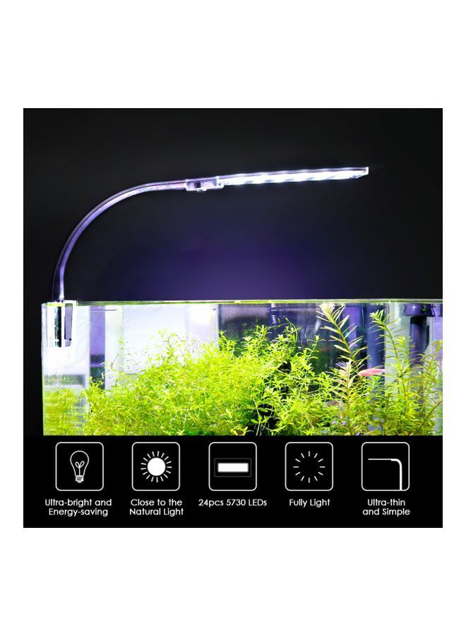 NIBEMINENT Aquarium Clip-on LED Lighting Lamp White - Image 5