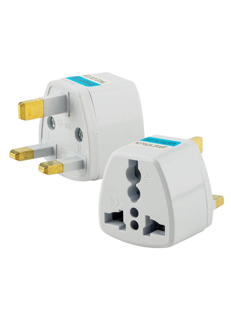 HI PLASST PINS N PLUGS HiPlasst UKLondon GType Power Converter Pack of 1 Universal Travel Adapter for Indian Plugs Compatible with England Dubai Hong Kong Ireland Wales Scotland Perfect for Laptop Camera  - Image 1