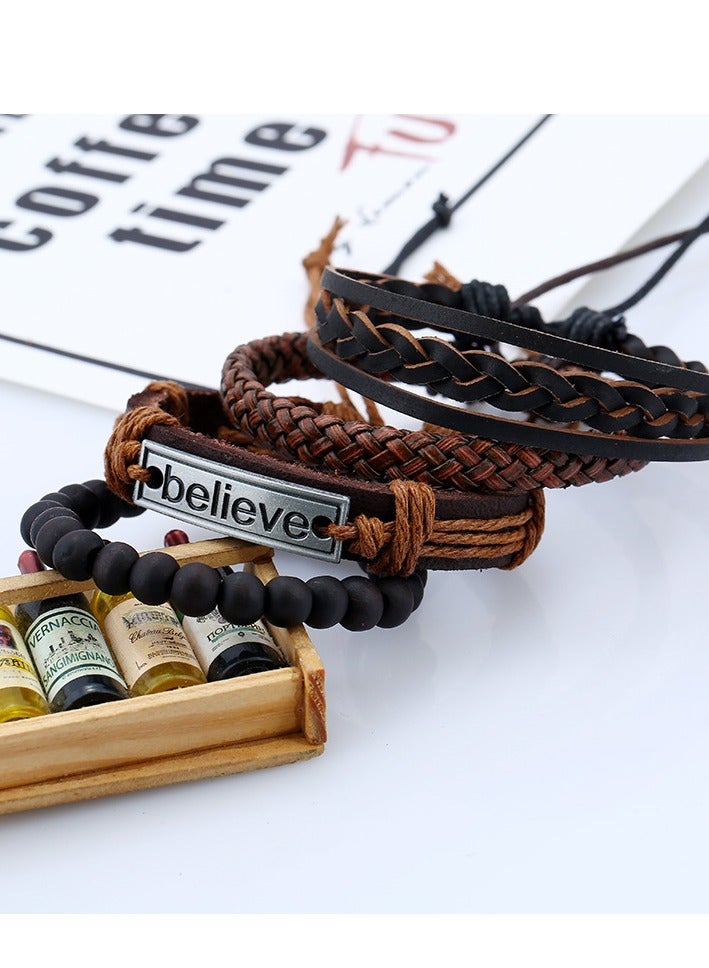 Handwoven adjustable bracelet. Creative DIY combination believe set bracelet  - Image 3
