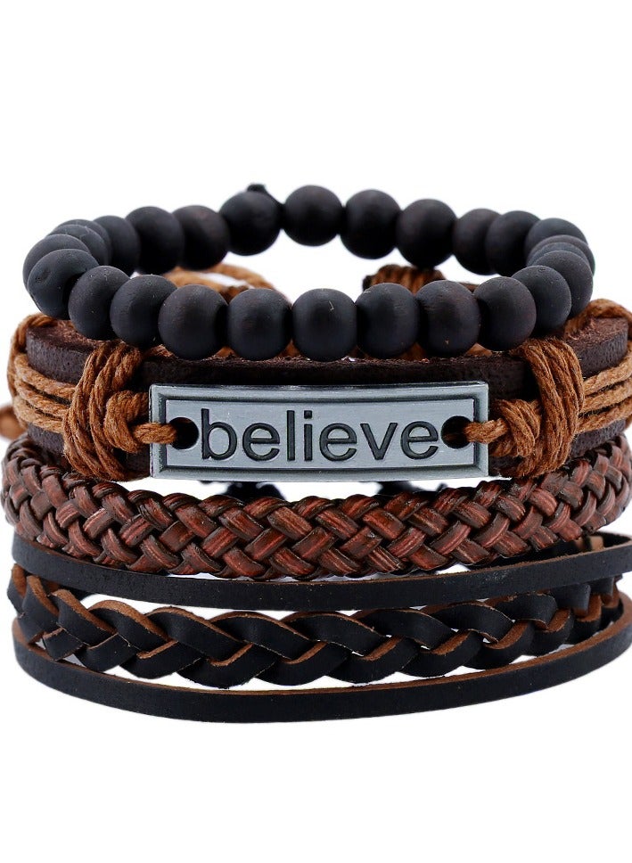Handwoven adjustable bracelet. Creative DIY combination believe set bracelet  - Image 4