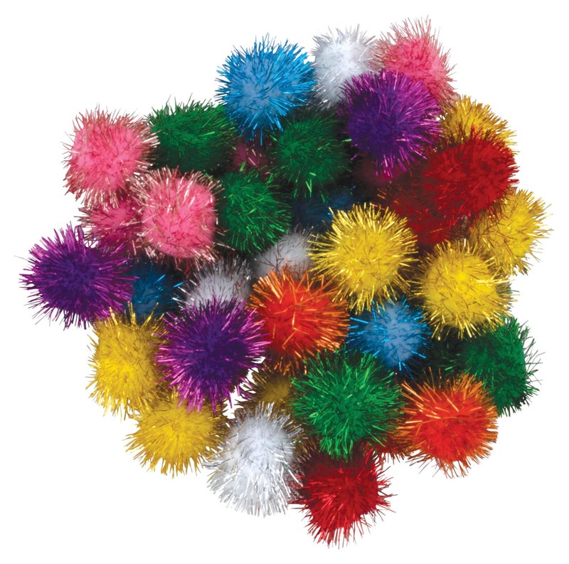 Creativity Street CHENILLE KRAFT 1 INCH GLITTER POMS - 40 PACK - Image 5