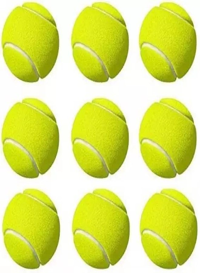 KAVYARA Rubber Super Bounce Tennis Ball - Lightweight & Durable for Tennis Courts and Cricket Tournaments - Ideal for All Matches (Pack of 9) - Image 1
