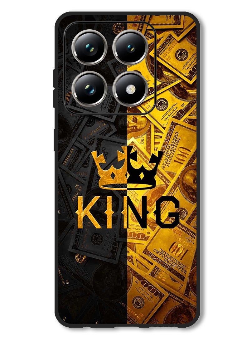 Theodor Case Compatible with Xiaomi 14T Protection Shockproof Bumper Cover King Gold - Image 1