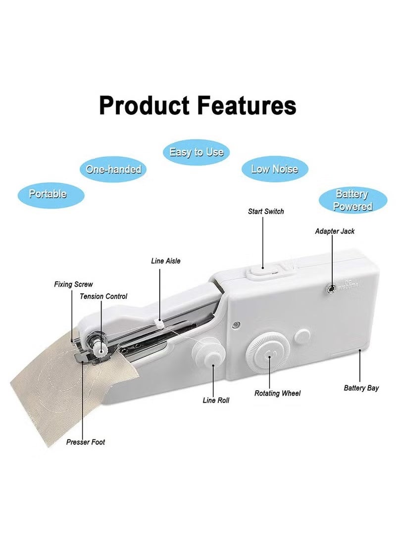 Handy Stitch Portable Handy Stitch Handheld Sewing Machine White  - Image 3