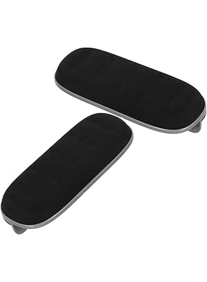 Black Memory Foam Ergonomic Desk Armrest Pads with Non Slip Base for Wrist Support - Image 1