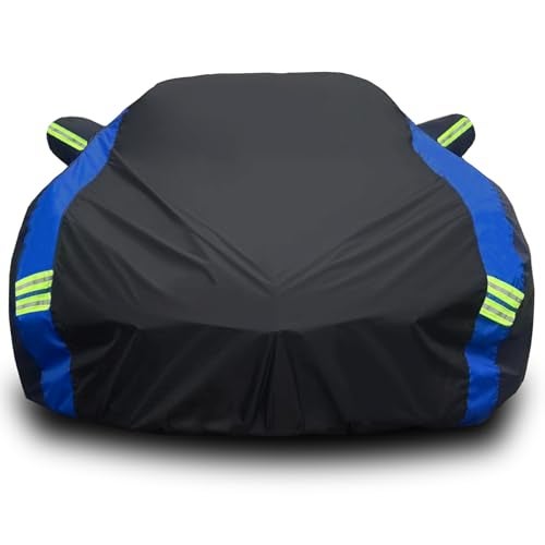Avecrew for Chevrolet Corvette C4/C5/C6/C7 Car Cover Waterproof All Weather for Automobiles, Outdoor Full Exterior Covers Fit 1984-2019 Corvette C4/C5/C6/C7 with Windproof Strap and Driver Door Zipper - Image 1