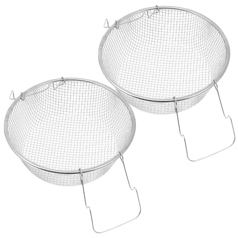Stainless Steel Deep Fryer Basket 22cm with Handle for French Fries Onion Rings Chicken Wings - Image 2