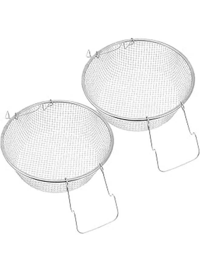 Stainless Steel Deep Fryer Basket 22cm with Handle for French Fries Onion Rings Chicken Wings - Image 1