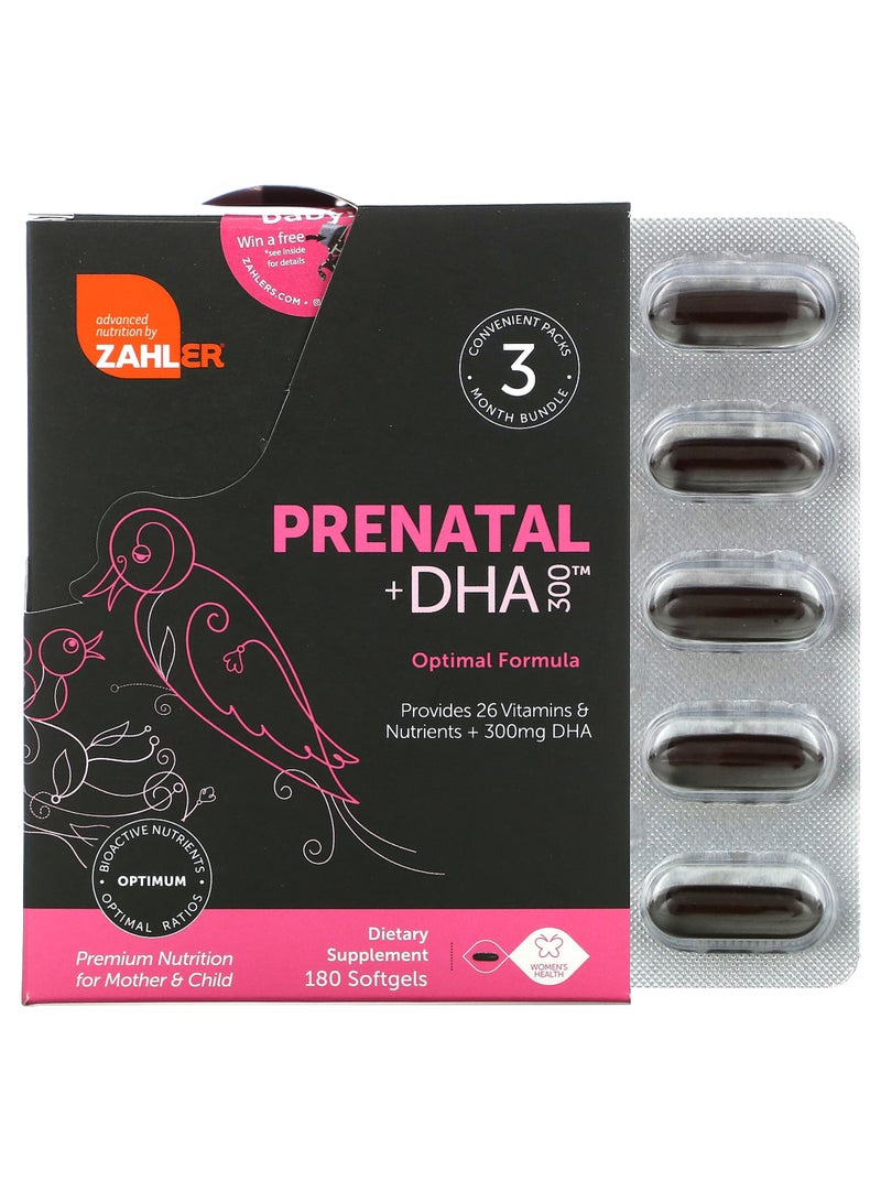 Prenatal + DHA 300 Optimal Formula, 180 Softgels