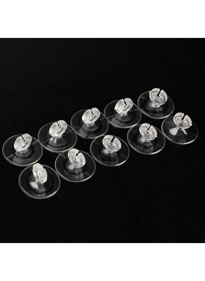 VAYINATO Aquarium Airline Tubing Suction Cup Transparent, 10 Pcs - Fish Tank Air Hose Suction Cup Holder Connector - Aquaculture Aeration Setup Accessories By Petzlifeworld  - Image 1