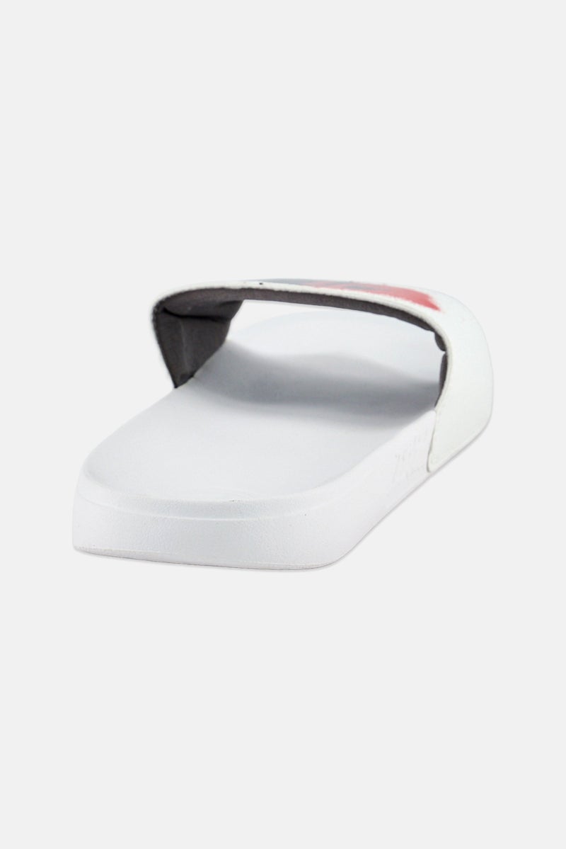 ISlide Men Rockets Spray Paint Slip On Slides, White - Image 2