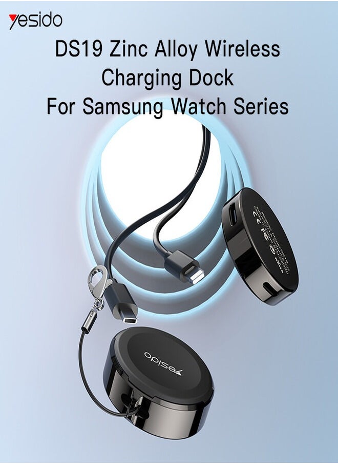 Yesido DS19 Fast Portable Magnetic Charger Zinc Alloy Wireless Charging Dock For Samsung Watch Series  - Image 2