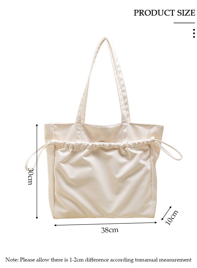 DUNISO Lightweight Waterproof Nylon Shoulder Bag, Tote Bag with Zipper, Women's Large Capacity Top Handle Handbags, Nylon Tote Bag for Gym, Work, School - Image 2