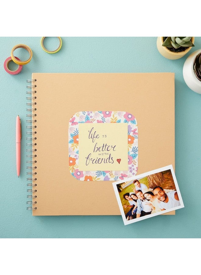 Paper Junkie ألبوم قصاصات 12X12 غلاف صلب (فارغ) من ورق كرافت مع تجليد حلزوني لرسومات الكتابة والفنون والحرف اليدوية للمشاريع المنزلية والمكتبية والمدرسية (40 ورقة إجمالية) - Image 4