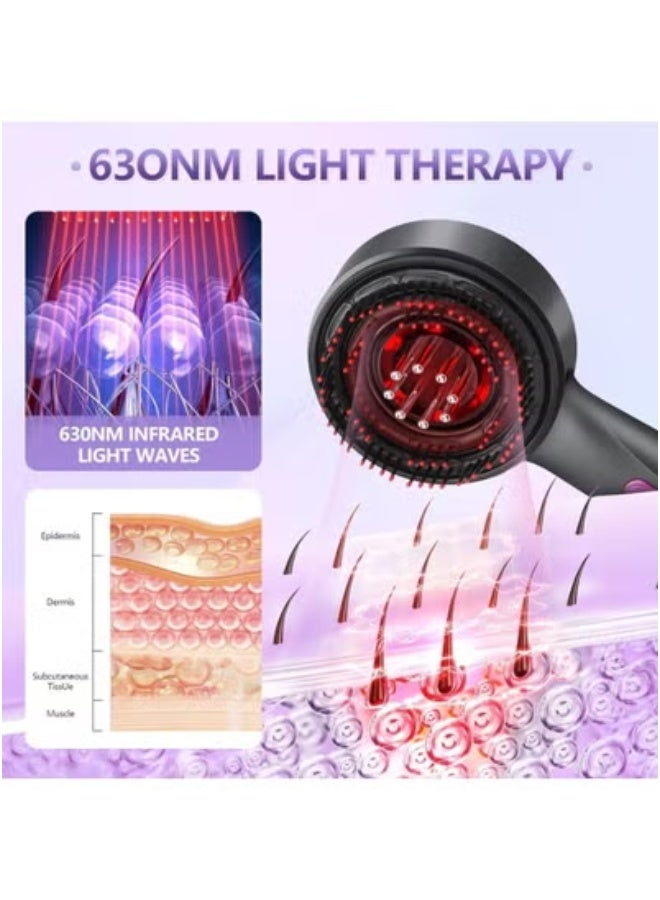 TIGER Electric Hair Oil Applicator & Scalp Massager Comb – Red Light Therapy Hair Growth Brush for Men & Women – IPX7 Waterproof Rechargeable Scalp Care Tool with Oil Dispenser – Anti-Dandruff & Anti-Hair Fall Massage Comb for Healthy Hair and Relaxation  - Image 5