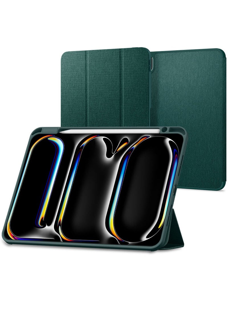 Spigen Urban Fit iPad Pro 13 inch Case Cover M4 (2024) with Pencil Holder - Midnight Green  - Image 1