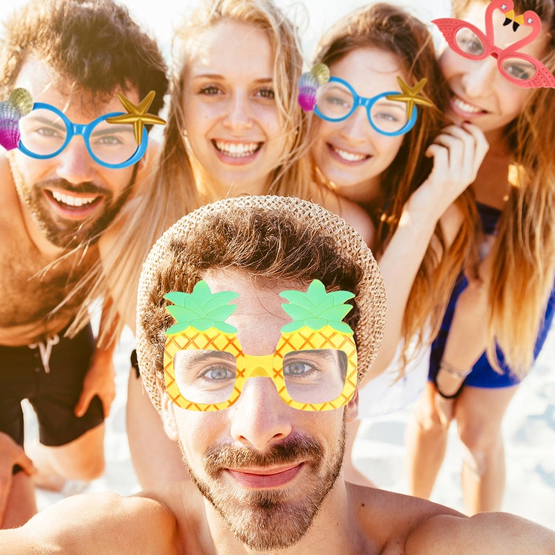 4pcs نظارات الحفلات فلامنغو الليمون الأناناس الببغاء نظارة شمسية الصيف - Image 3