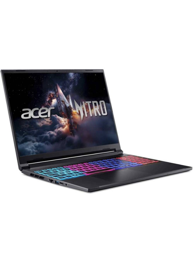 Acer Nitro V Slim Laptop, 16" QHD 180Hz IPS Display, Intel Core 9 270H, 16GB DDR5 RAM, 1TB SSD, NVIDIA GeForce RTX 5070 8GB, RGB Backlit  ENG Keyboard, Black English black - Image 2