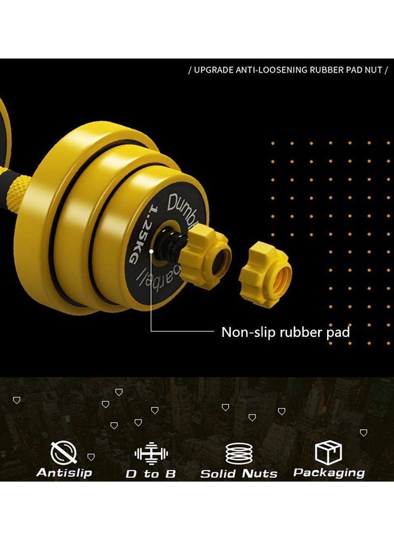 Dumbbells Barbell Set 2-in-1 Adjustable Weights-30KG
