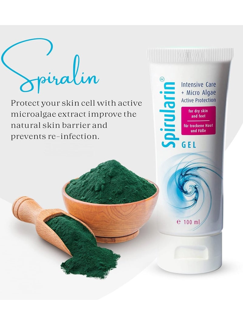Spirularin Intensive Care Gel for Dry Skin and Feet | Spirulina Microalgae Moisturizer for Sensitive Problem Skin, 3.4 fl oz  - Image 3