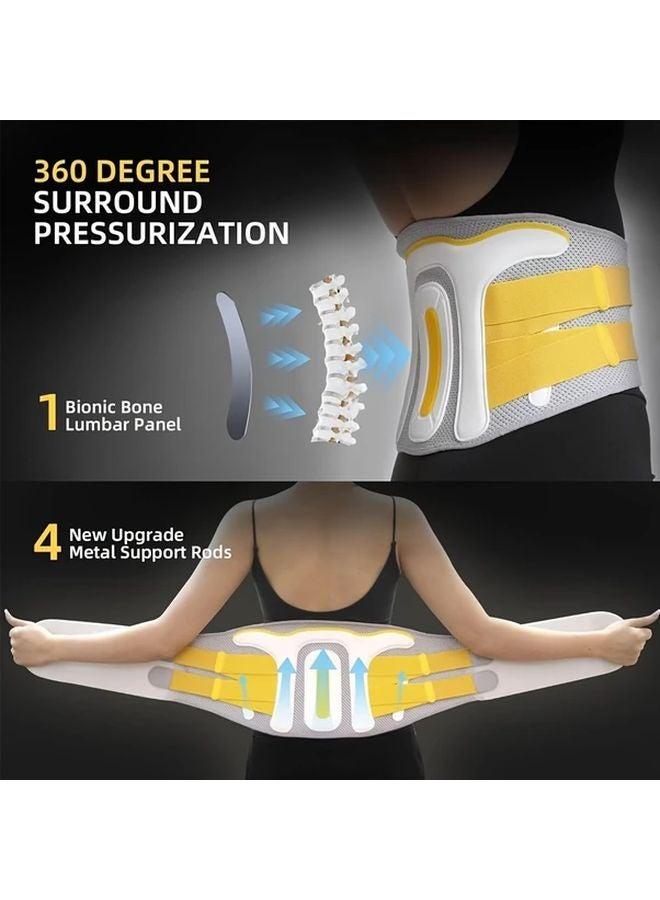 Breathable High Elasticity Compression Waist Support Belt Adjustable Lumbar For Men Women Size S - Image 3