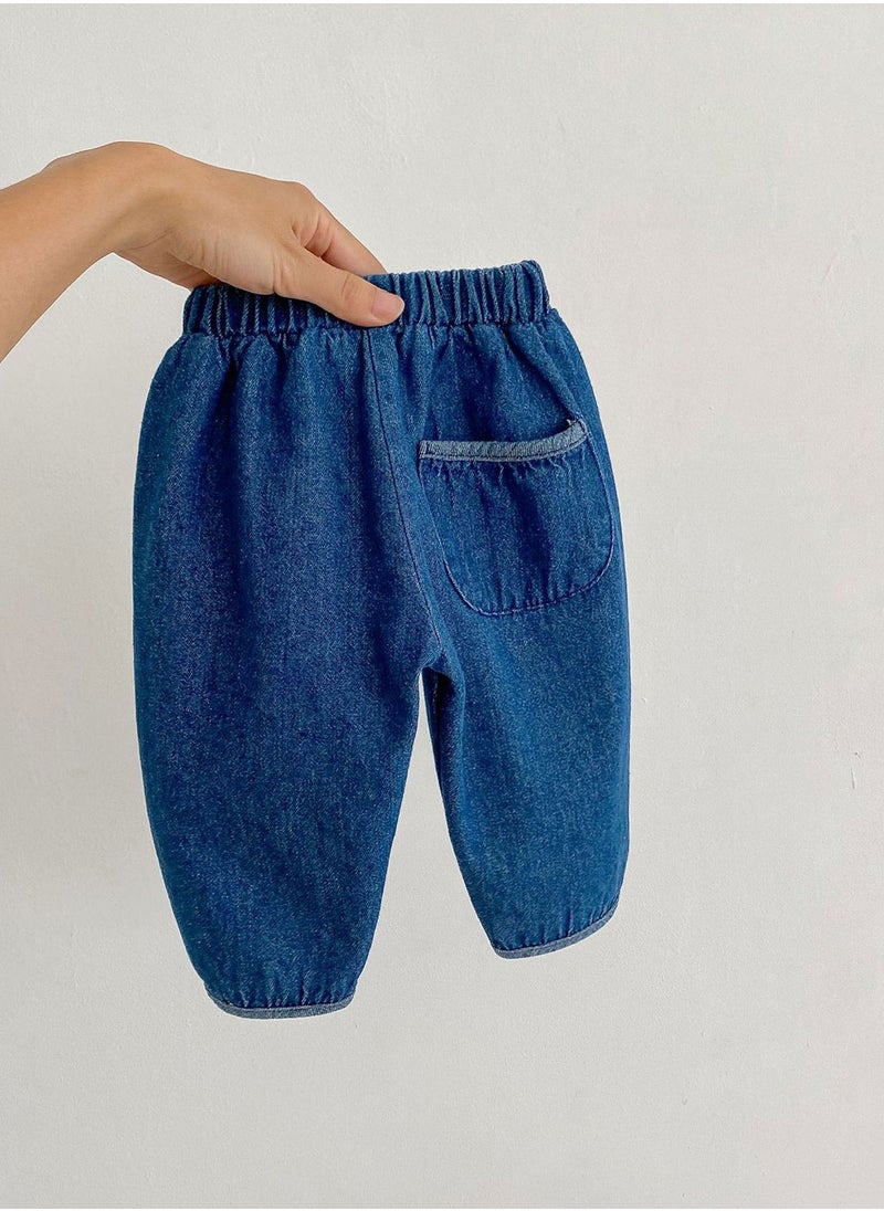 Bafanou Bafanou Spring 0-3Y Baby Jeans 100% Cotton Autumn infant unisex denim pants clothes  - Image 5