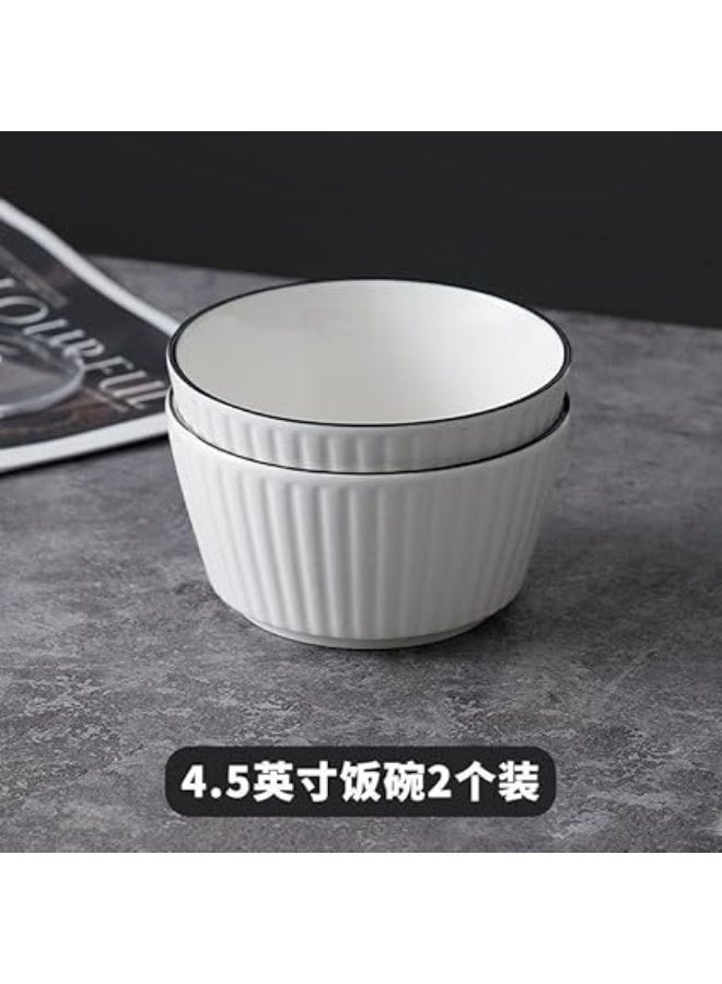 4-Piece Breakfast Set with Bowls & Multi-Purpose Plate - Modern Design - Image 5