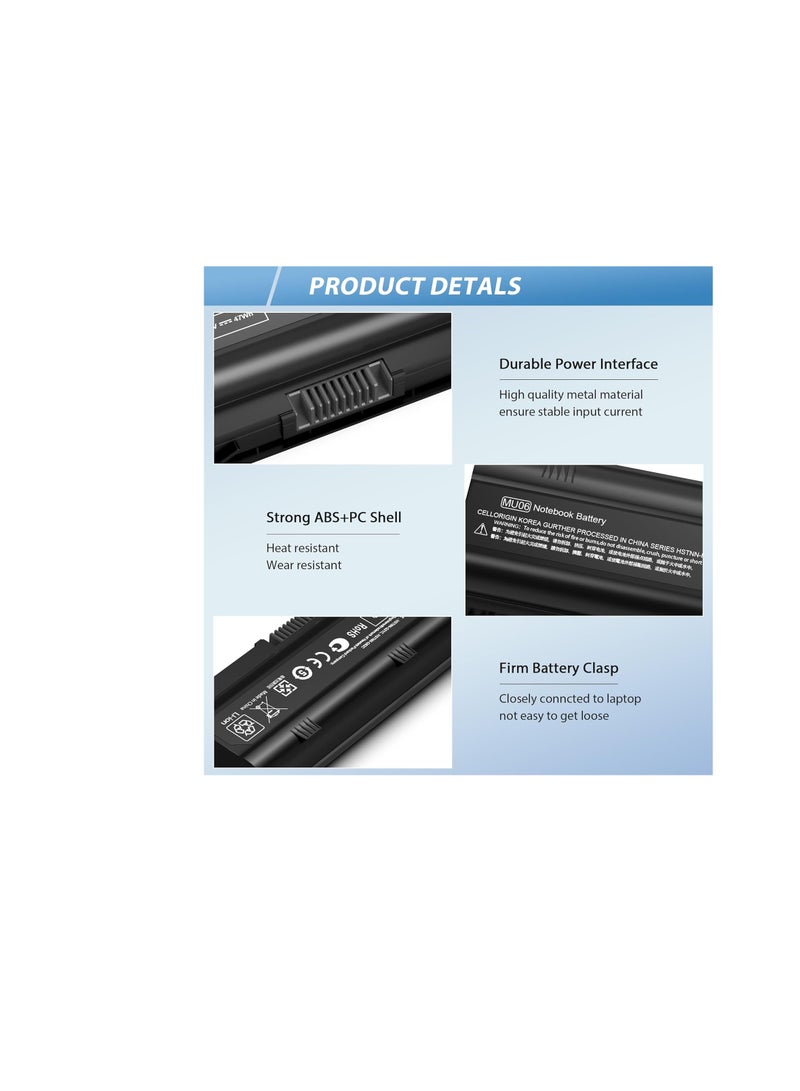 Terabyte بطارية لابتوب بديلة لـ HP PROBOOK 6560B، 6360B، 6460B، 628369-421 /10.8 فولت / 4400 مللي أمبير / مزدوجة M سوداء - Image 2