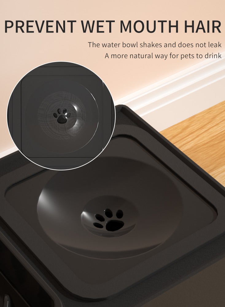 Generic Raised Dog Bowls Foldable 4 Height Adjustable Bowl Stand with Stainless Steel Bowl and Floating Water Bowl,Food Bowls Water Bowl for Large Medium Small Dogs  - Image 5