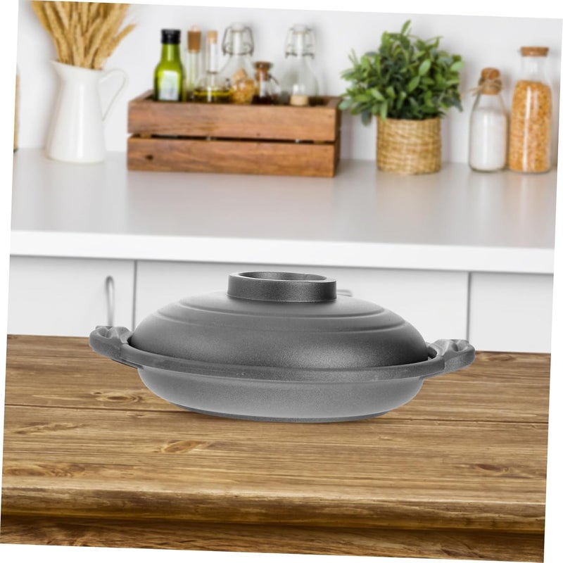 VOSAREA Non-Stick Casserole Stew Pot Lid 2.5L Ceramic Cooking Pot Multi-Functional Kitchen Utensil for Home Cooking and Food Steaming - Image 3