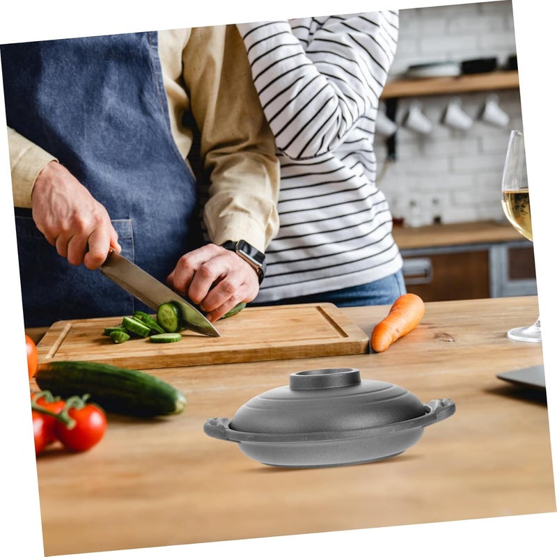 VOSAREA Non-Stick Casserole Stew Pot Lid 2.5L Ceramic Cooking Pot Multi-Functional Kitchen Utensil for Home Cooking and Food Steaming - Image 2