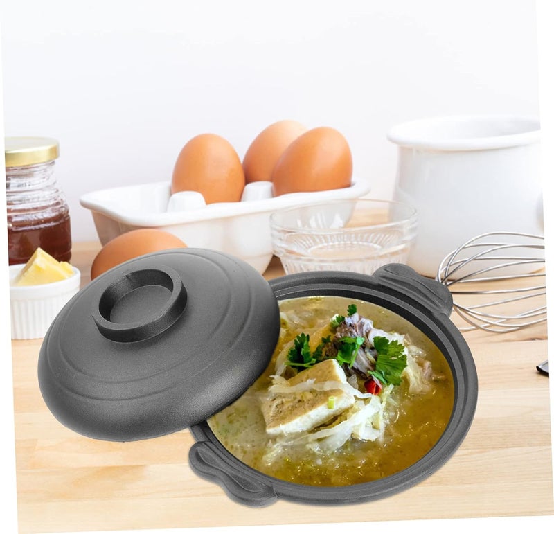 VOSAREA Non-Stick Casserole Stew Pot Lid 2.5L Ceramic Cooking Pot Multi-Functional Kitchen Utensil for Home Cooking and Food Steaming - Image 4